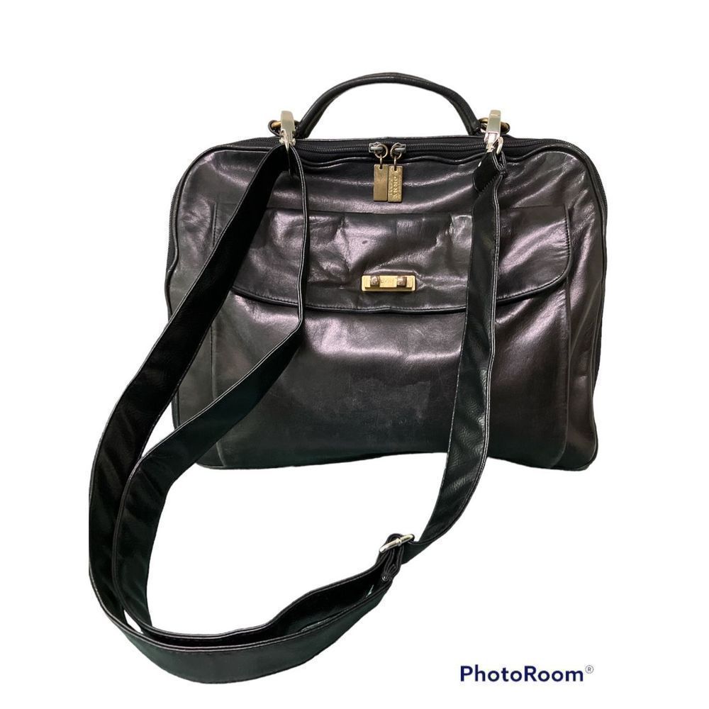 Donna Karan DKNY Black Bag Messenger Satchel Black Vintage